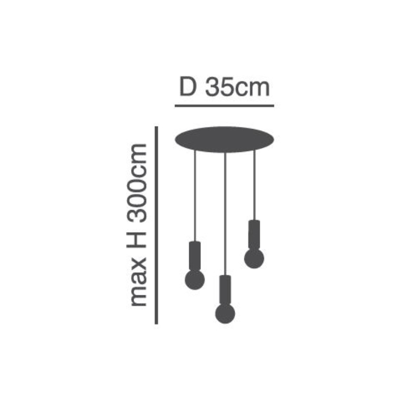 Φωτιστικό Οροφής Τρίφωτο Homelighting Adept Tube 77-8480 Black Φωτιστικά Κρεμαστά Spitishop