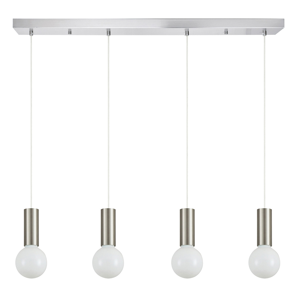 Φωτιστικό Οροφής Πολύφωτο Homelighting Adept Tube 77-8391 Nickel Matt