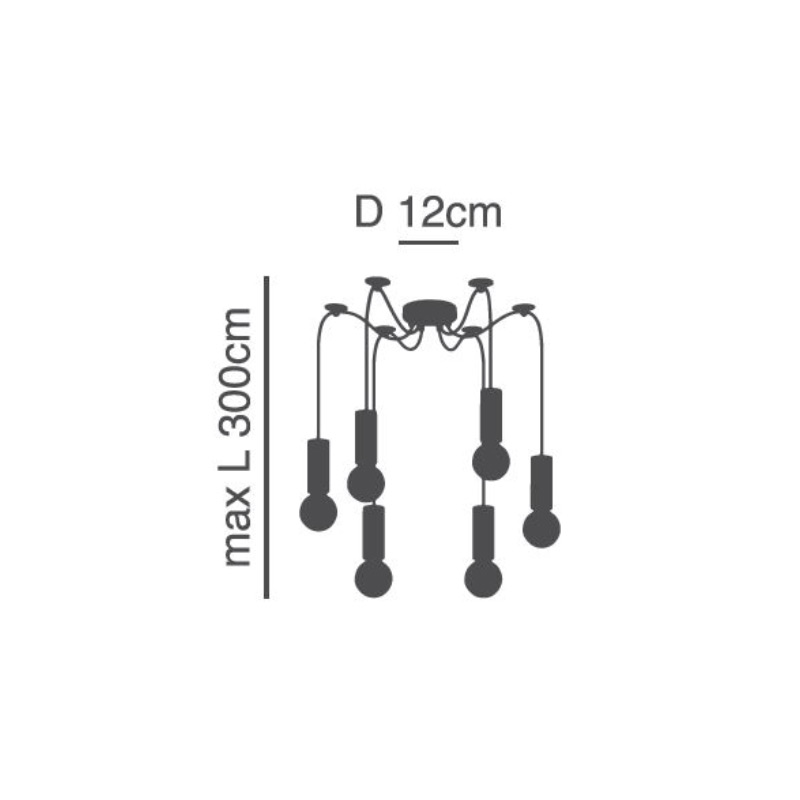 Φωτιστικό Οροφής Πολύφωτο Homelighting Adept Tube 77-8477 Black Φωτιστικά Κρεμαστά Τραπεζαρίας Spitishop
