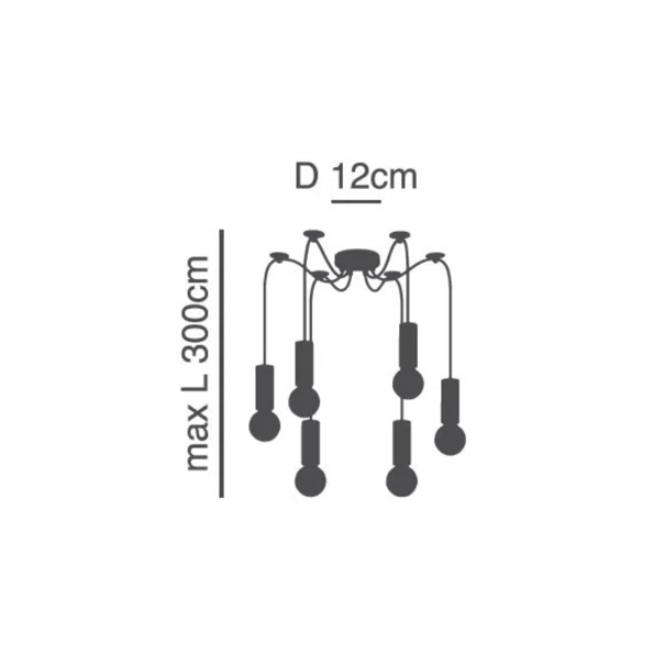 Φωτιστικό Οροφής Πολύφωτο Homelighting Adept Tube 77-8477 Black