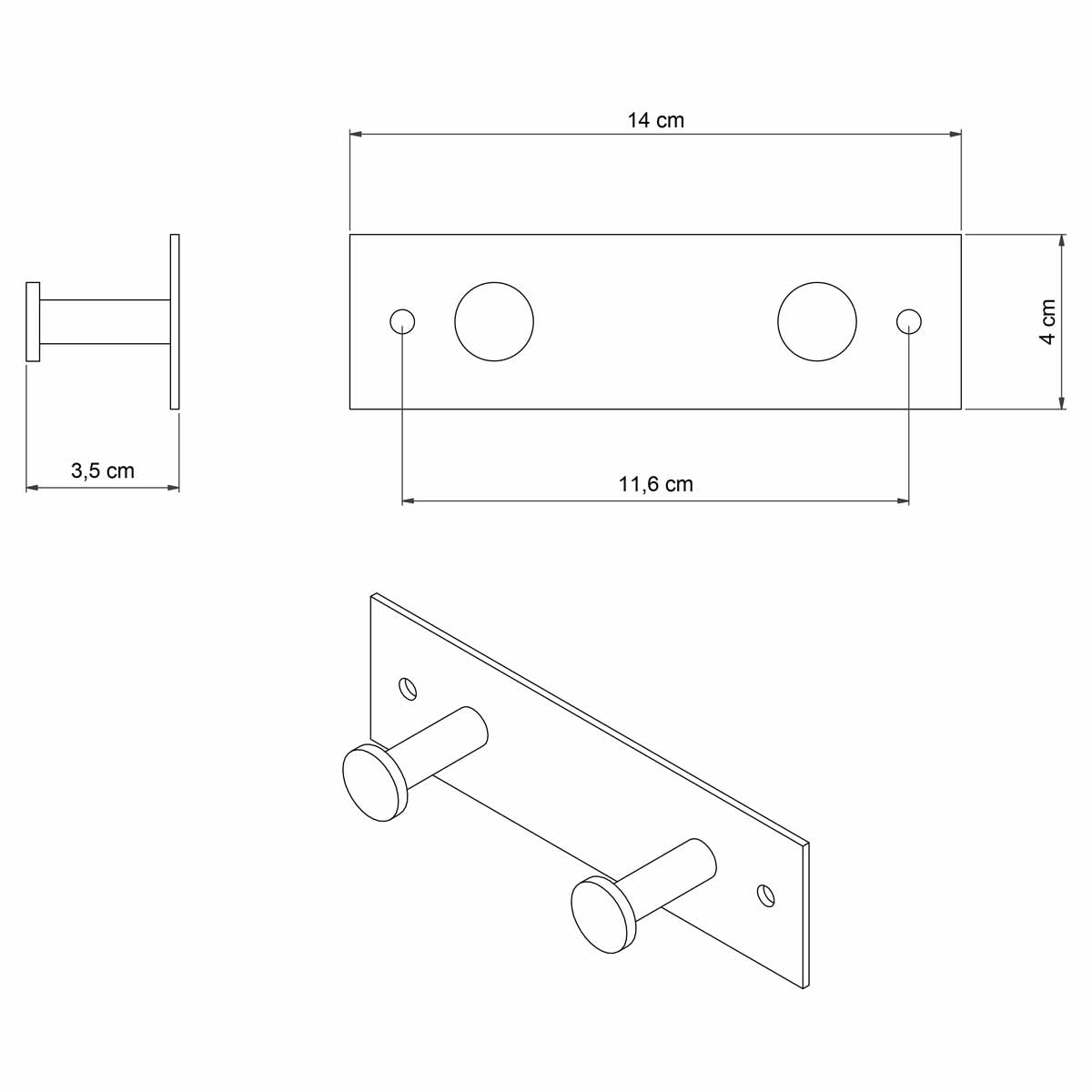Κρεμαστράκι Τοίχου Grekon 402 Inox Οργάνωση & Αποθήκευση Κρεμάστρες Γαντζάκια - Κρεμαστράκια Spitishop