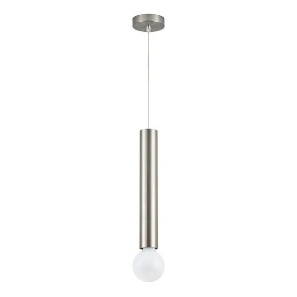 Φωτιστικό Οροφής Μονόφωτο Homelighting Adept Tube 77-8268 Nickel Matt