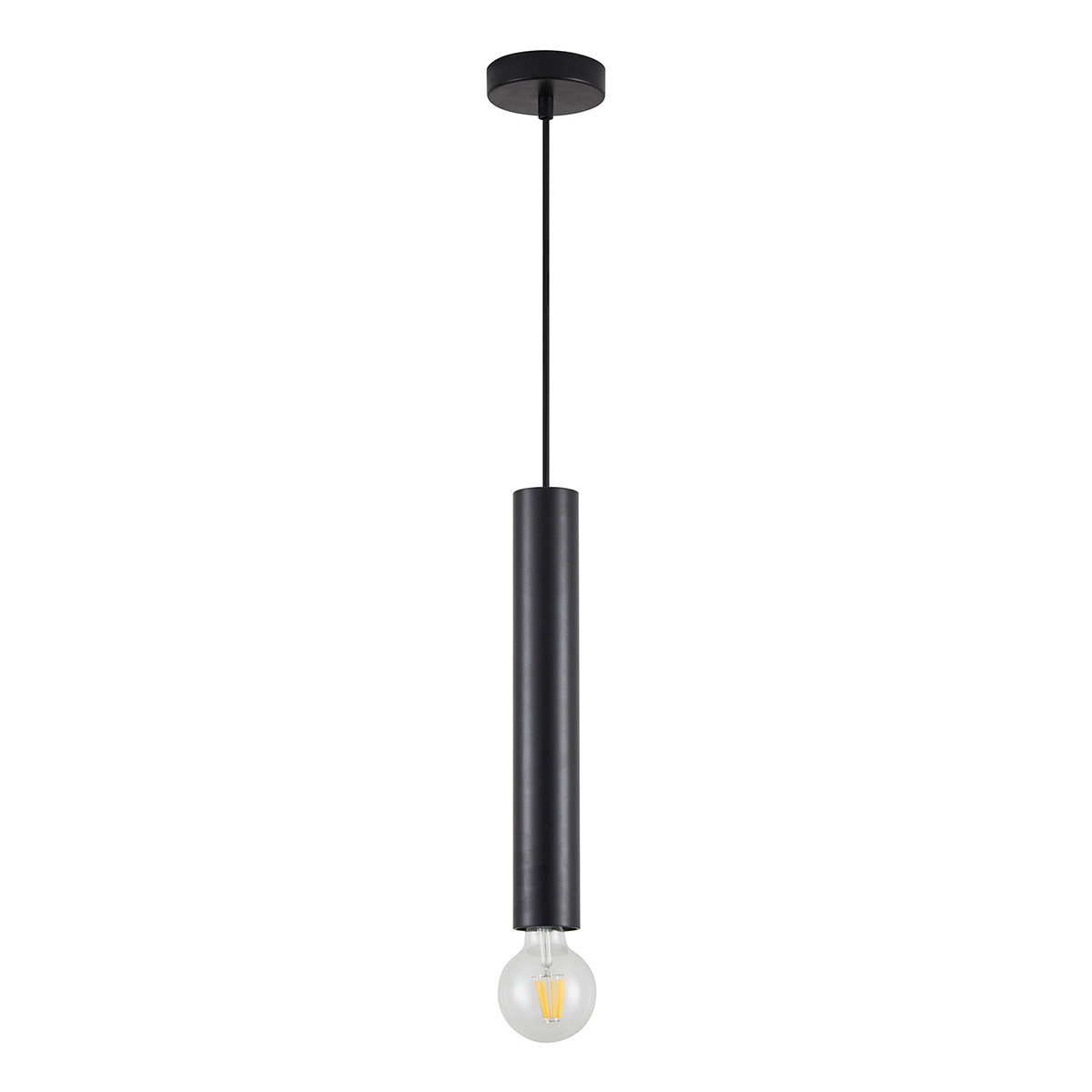 Φωτιστικό Οροφής Μονόφωτο Homelighting Adept Tube 77-8269 Black