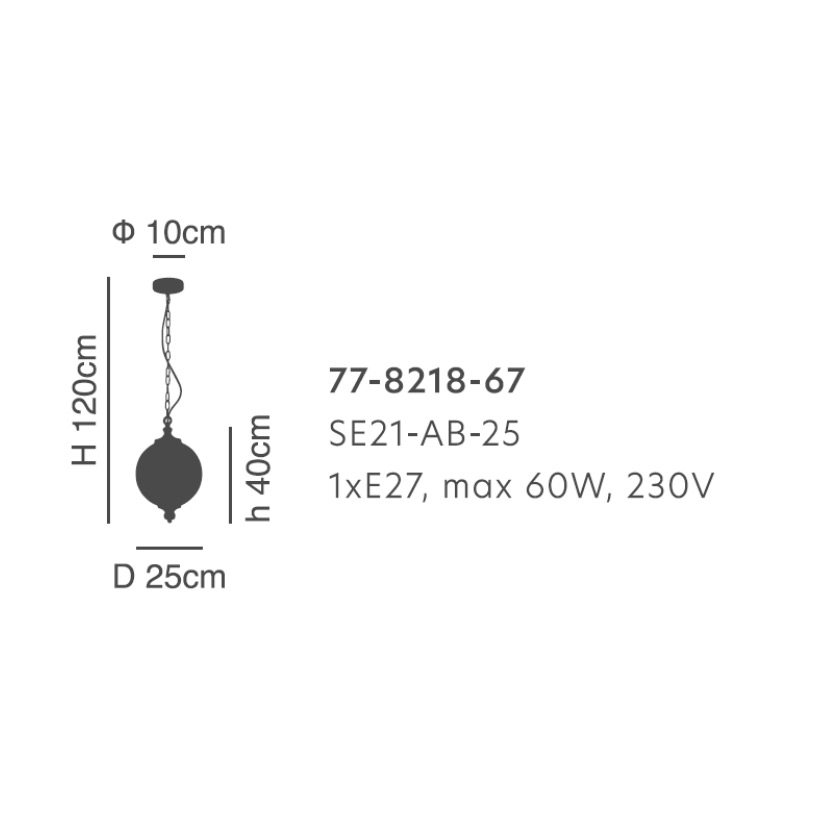 Φωτιστικό Οροφής Μονόφωτο Homelighting Locke 77-8218 Brass Φωτιστικά Vintage Spitishop