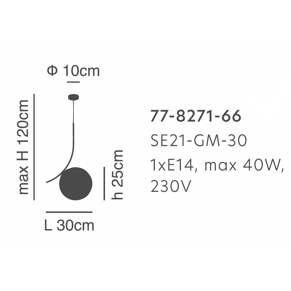 Φωτιστικό Οροφής Μονόφωτο Homelighting Sceptre 77-8271 Gold Φωτιστικά Κρεμαστά Spitishop