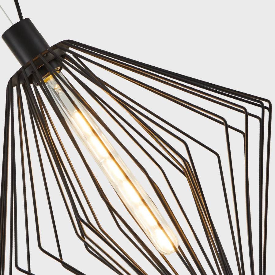 Φωτιστικό Οροφής Μονόφωτο Homelighting Med 77-8229 Black