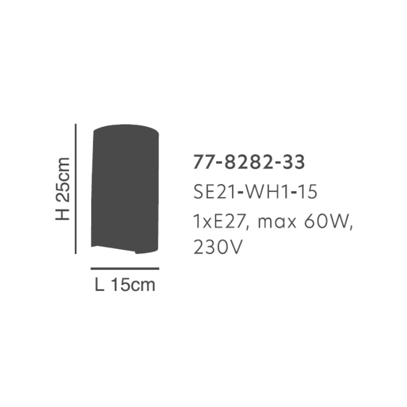 Απλίκα Τοίχου Homelighting Seraph 77-8282 White Φωτιστικά Απλίκες Spitishop