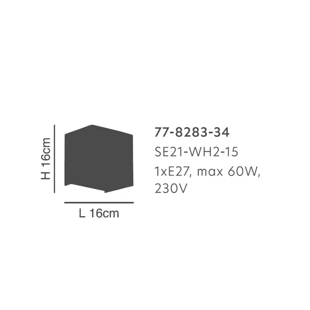 Απλίκα Τοίχου Homelighting Seraph 77-8283 White