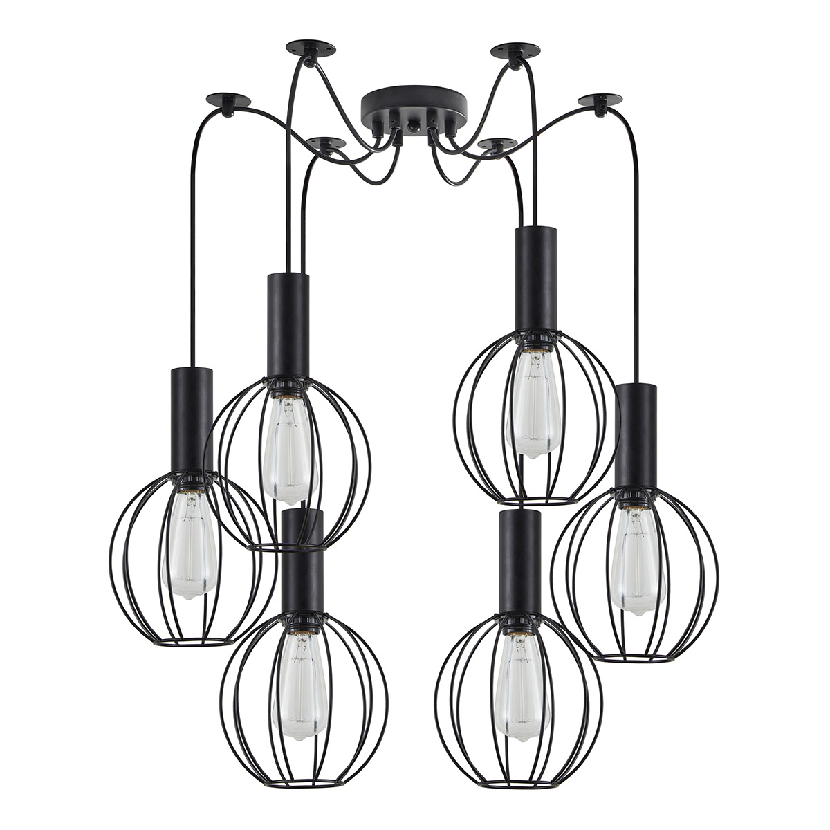 Φωτιστικό Οροφής Πολύφωτο Homelighting 77-8534 Black