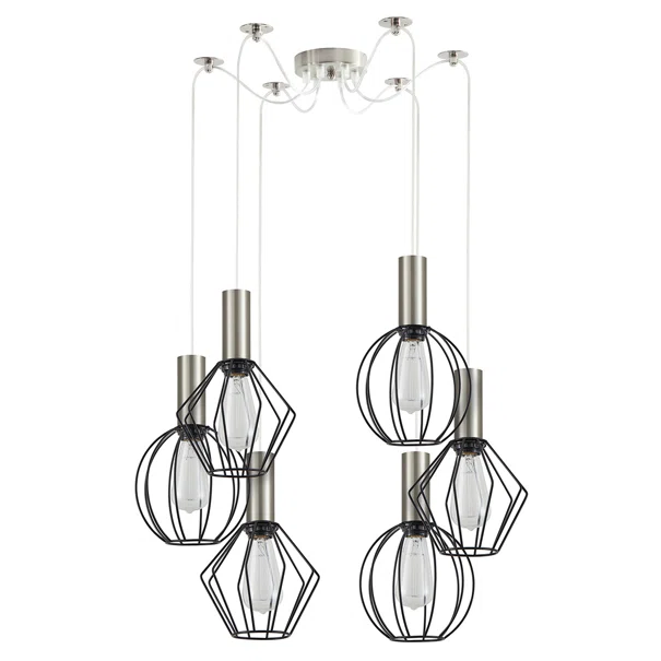 Φωτιστικό Οροφής Πολύφωτο Homelighting Adept Flex 77-8923 Nickel