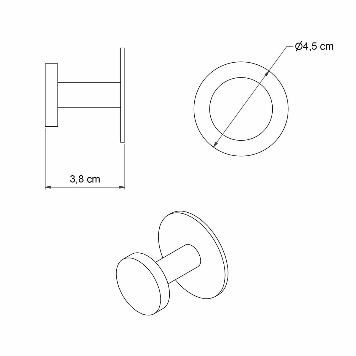Κρεμαστράκι Τοίχου Grekon 451 Inox Οργάνωση & Αποθήκευση Κρεμάστρες Γαντζάκια - Κρεμαστράκια Spitishop