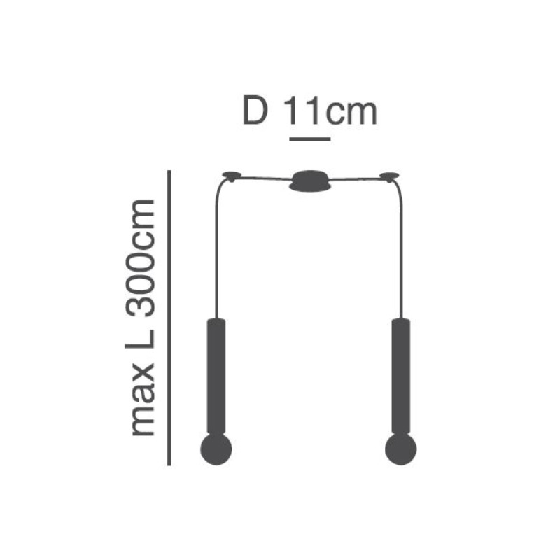 Φωτιστικό Οροφής Δίφωτο Homelighting Adept Tube 77-8681 Gold Φωτιστικά Κρεμαστά Spitishop