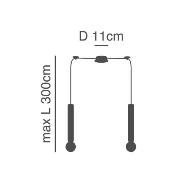 Φωτιστικό Οροφής Δίφωτο Homelighting Adept Tube 77-8681 Gold