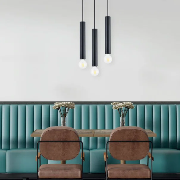 Φωτιστικό Οροφής Τρίφωτο Homelighting Adept Tube 77-8672 Black