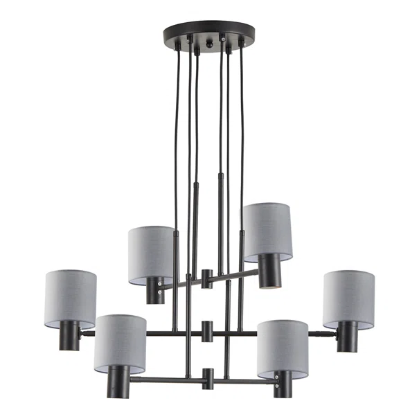 Φωτιστικό Οροφής Πολύφωτο Homelighting 77-8296 Black/Grey