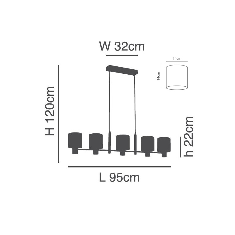 Φωτιστικό Οροφής Πολύφωτο Homelighting 77-8290 Nickel White Φωτιστικά Κρεμαστά Τραπεζαρίας Spitishop