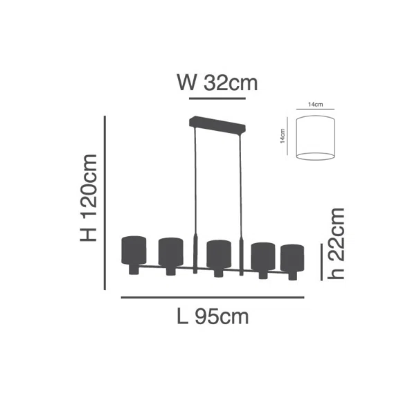 Φωτιστικό Οροφής Πολύφωτο Homelighting 77-8291 Nickel/Grey