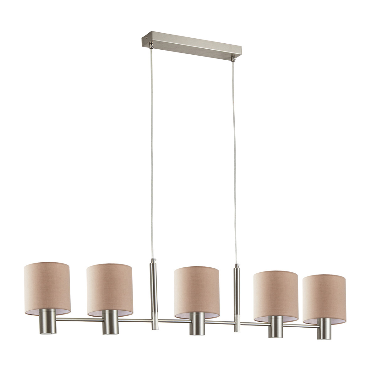 Φωτιστικό Οροφής Πολύφωτο Homelighting 77-8292 Nickel/Brown