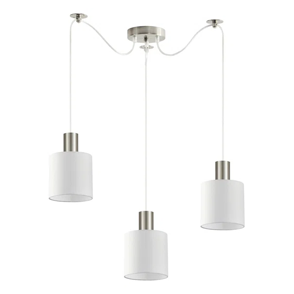 Φωτιστικό Οροφής Τρίφωτο Homelighting 77-8416 Nickel/White