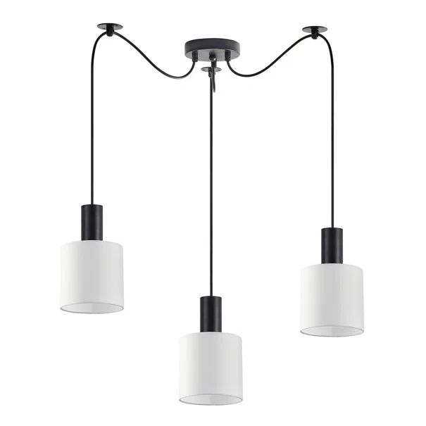 Φωτιστικό Οροφής Τρίφωτο Homelighting 77-8507 Black/White