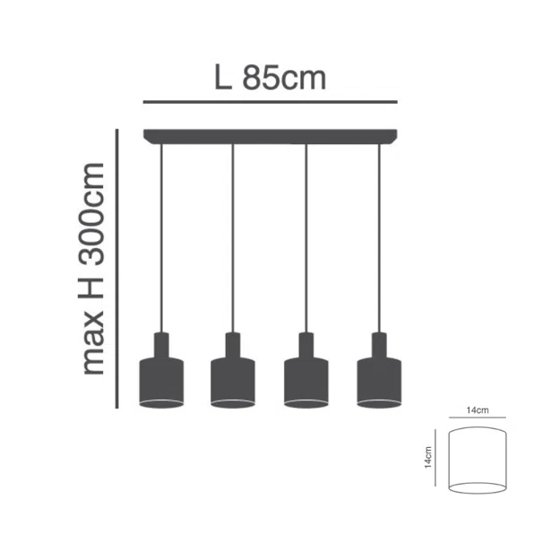 Φωτιστικό Οροφής Πολύφωτο Homelighting 77-8427 Nickel/Grey