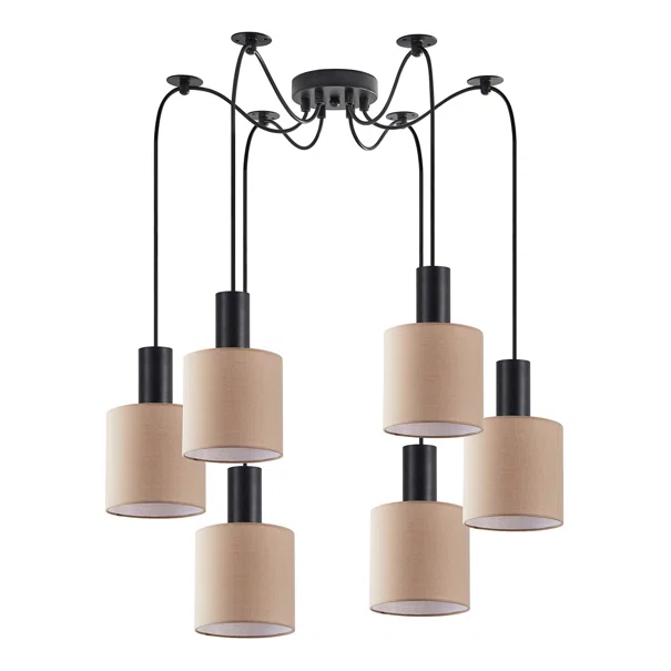 Φωτιστικό Οροφής Πολύφωτο Homelighting 77-8520 Black/Brown