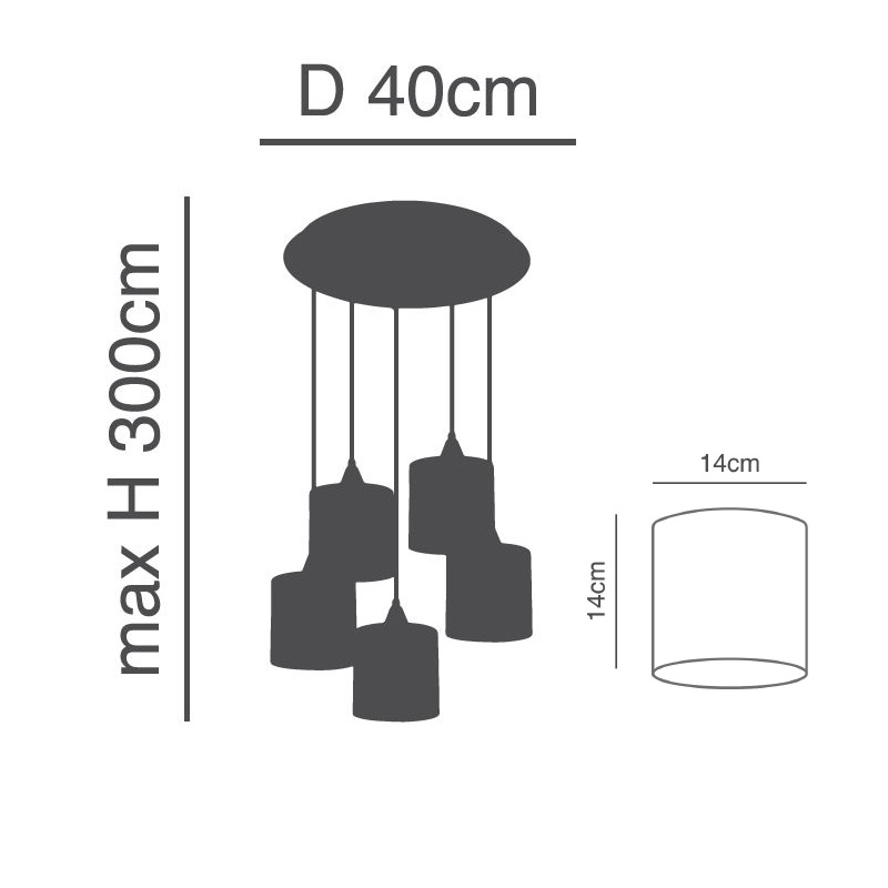 Φωτιστικό Οροφής Πολύφωτο Homelighting 77-8426 Nickel Grey Φωτιστικά Κρεμαστά Τραπεζαρίας Spitishop