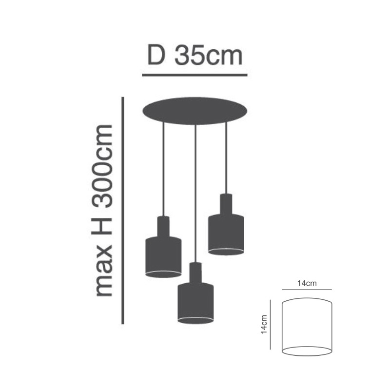 Φωτιστικό Οροφής Τρίφωτο Homelighting 77-8915 Flex Black Φωτιστικά Κρεμαστά Spitishop