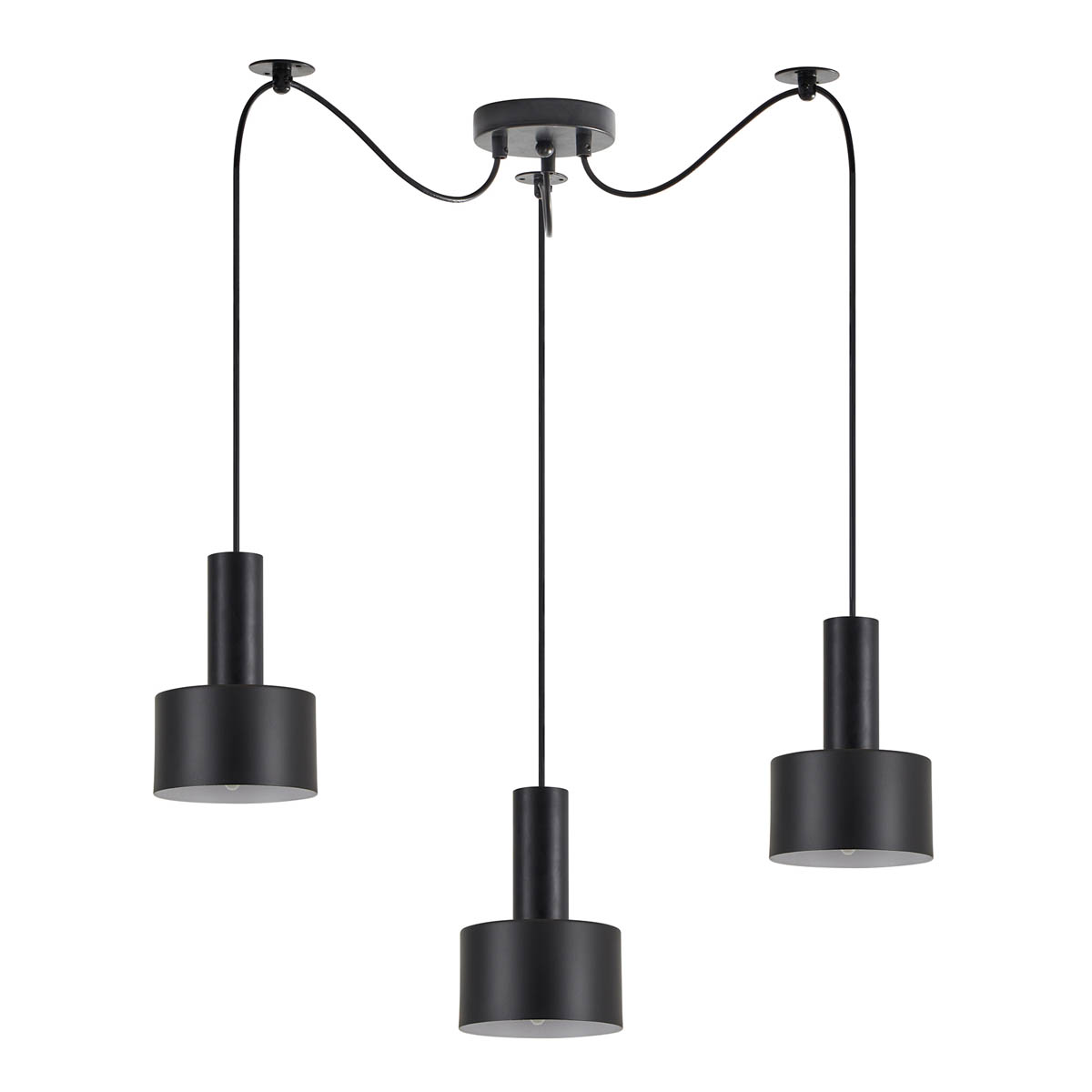 Φωτιστικό Οροφής Τρίφωτο Homelighting 77-8542 Black