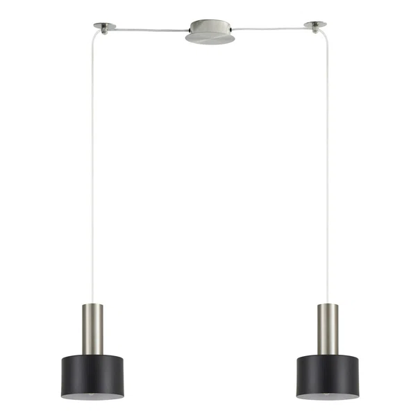 Φωτιστικό Οροφής Δίφωτο Homelighting 77-8452 Nickel/Black