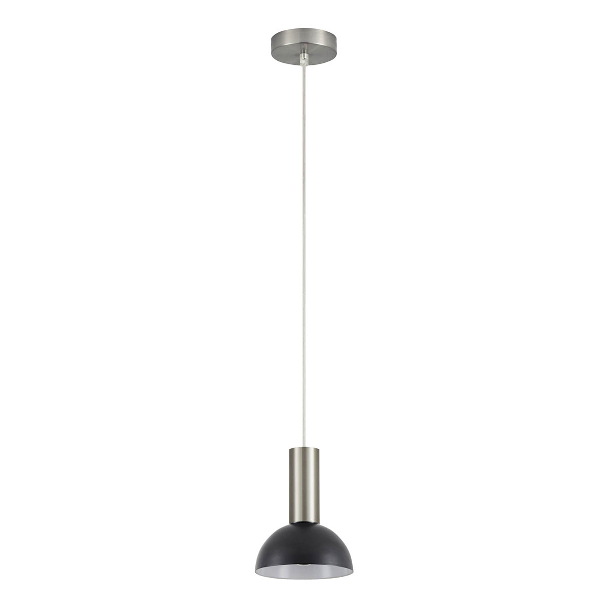 Φωτιστικό Οροφής Μονόφωτο Homelighting 77-8463 Nickel/Black