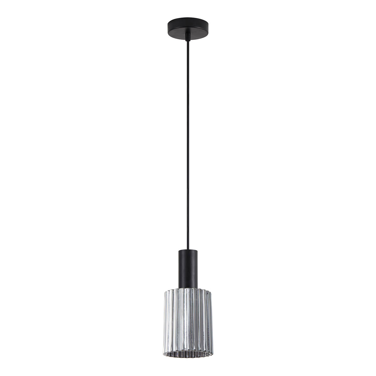 Φωτιστικό Οροφής Μονόφωτο Homelighting 77-8483 Black/Smoked