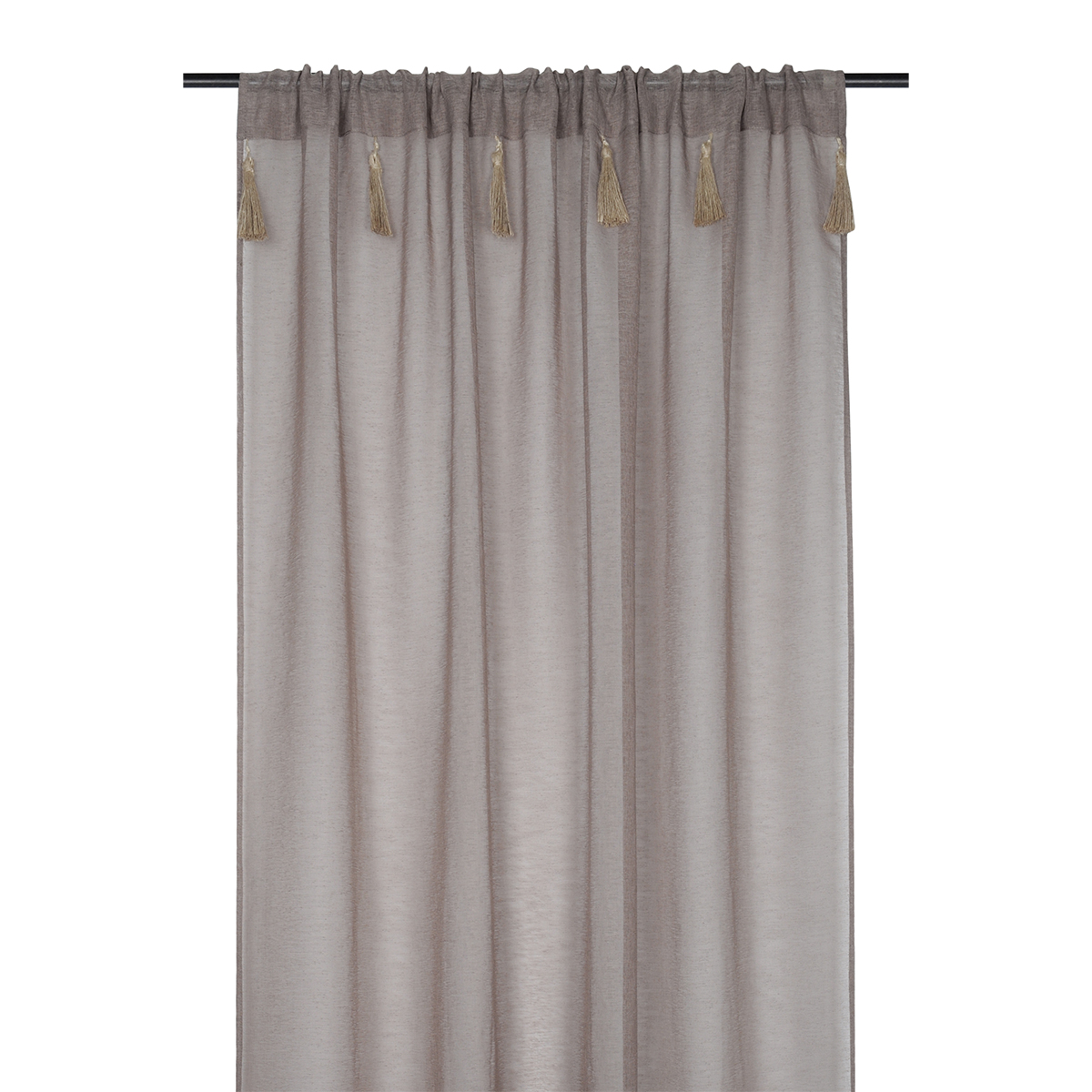 Κουρτίνα (140x260) Με Τούνελ S-F Ibiza Taupe R6B220003VL