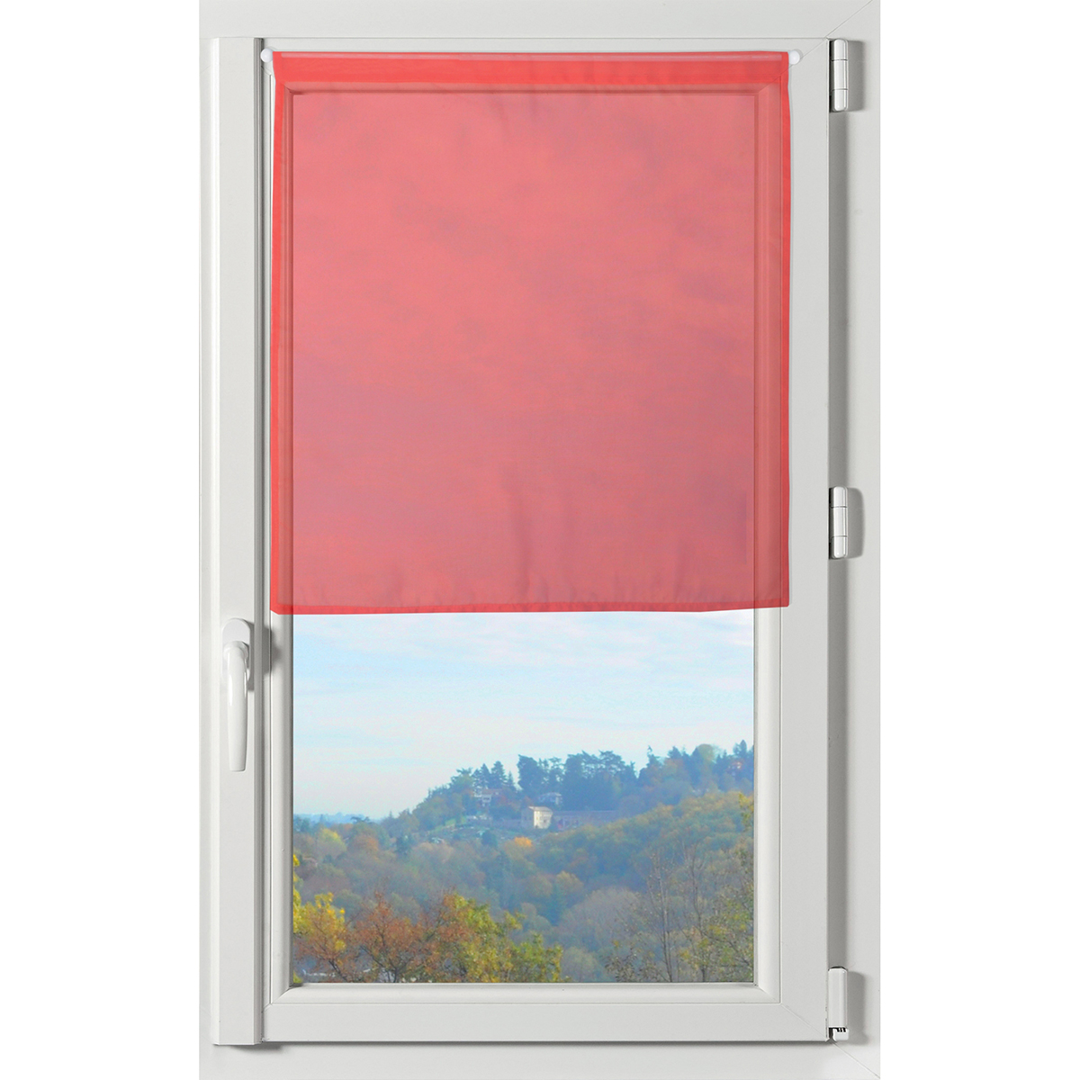 Σετ Κουρτίνες Παραθύρου (70x200) Με Τούνελ S-F Lisa Rouge RA51290004
