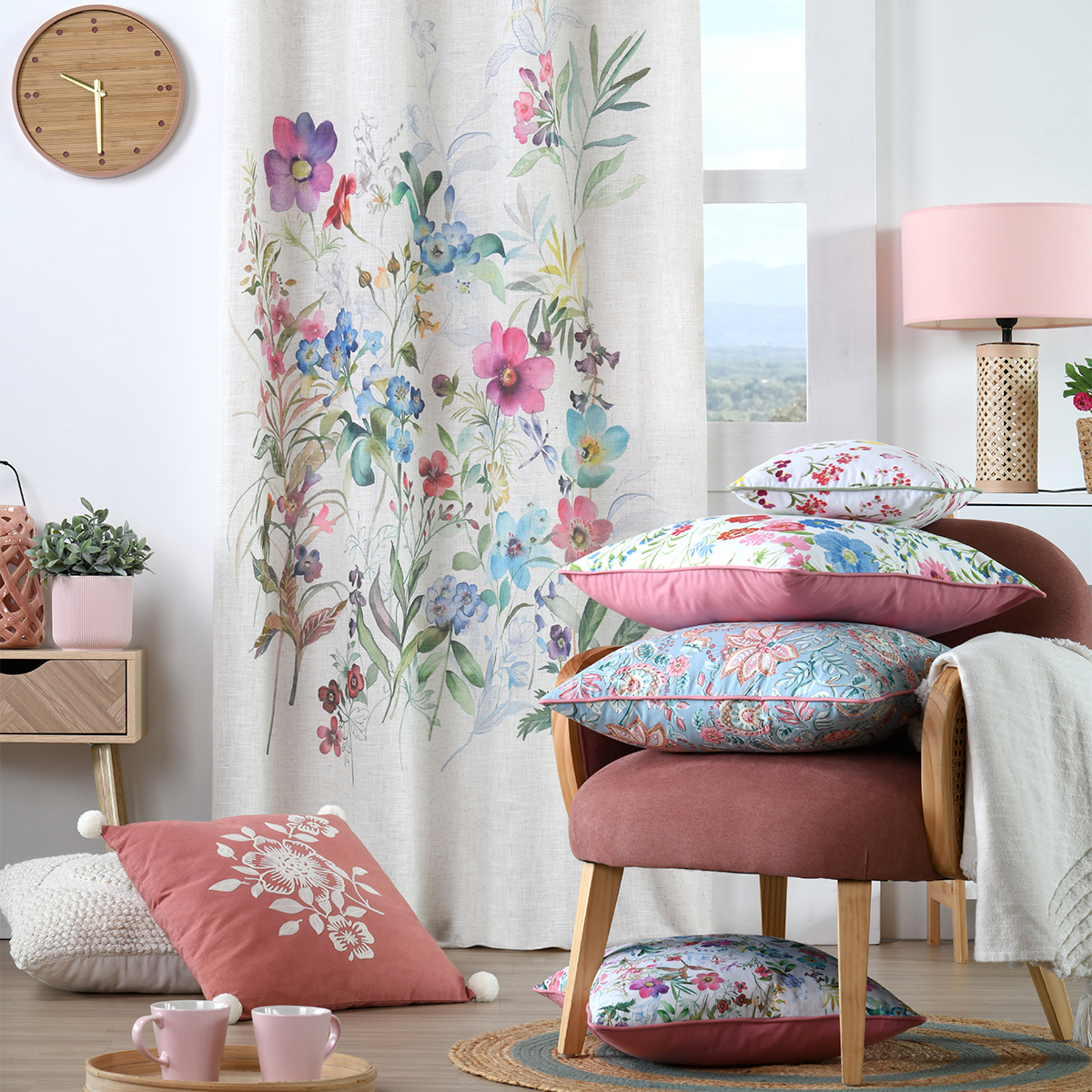 Διακοσμητικό Μαξιλάρι (45X45) S-F Magnolia Rose C1C421001 Λευκά Είδη Σαλονιού Μαξιλάρια Διακοσμητικά Τετράγωνα Spitishop