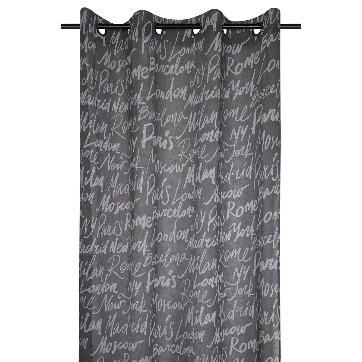 Κουρτίνα (140X260) με Τρουκς S-F Capitales Anthracite R6C432002Vl Κουρτίνες Σαλονιού Μοντέρνες Spitishop