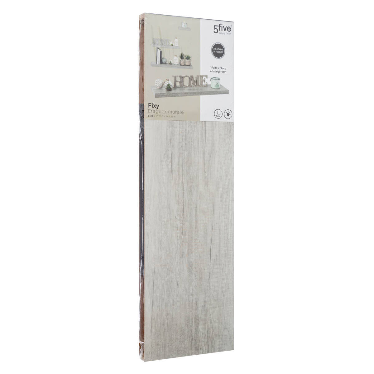 Ράφι Τοίχου (80X23 5X3 8) F-V Grey 138954D Οργάνωση & Αποθήκευση Ράφια Spitishop