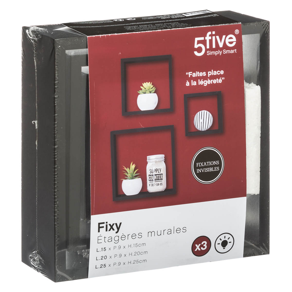 Ράφια Τοίχου (Σετ 3Τμχ) F-V Black 138956A Όσα Αγαπήσατε Περισσότερο Μόλις Ξαναήρθαν - Είναι Πάλι Εδώ τα Είδη Οργάνωσης Που Spitishop