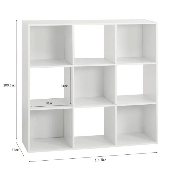 Βιβλιοθήκη Δαπέδου 9 Θέσεων (100.5x32x100.5) F-V Mix White 138971C