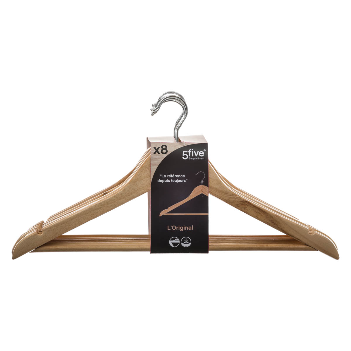 Κρεμάστρες Ρούχων (Σετ 8τμχ) F-V Wood 151505