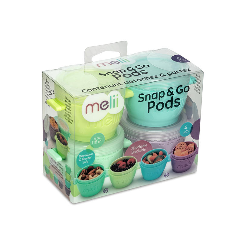 Φαγητοδοχεία (Σετ 4Τμχ) Melii Snap And Go Pods Mel11050 Παιδικά Είδη Φαγητού & Αξεσουάρ Σερβιρίσματος Spitishop