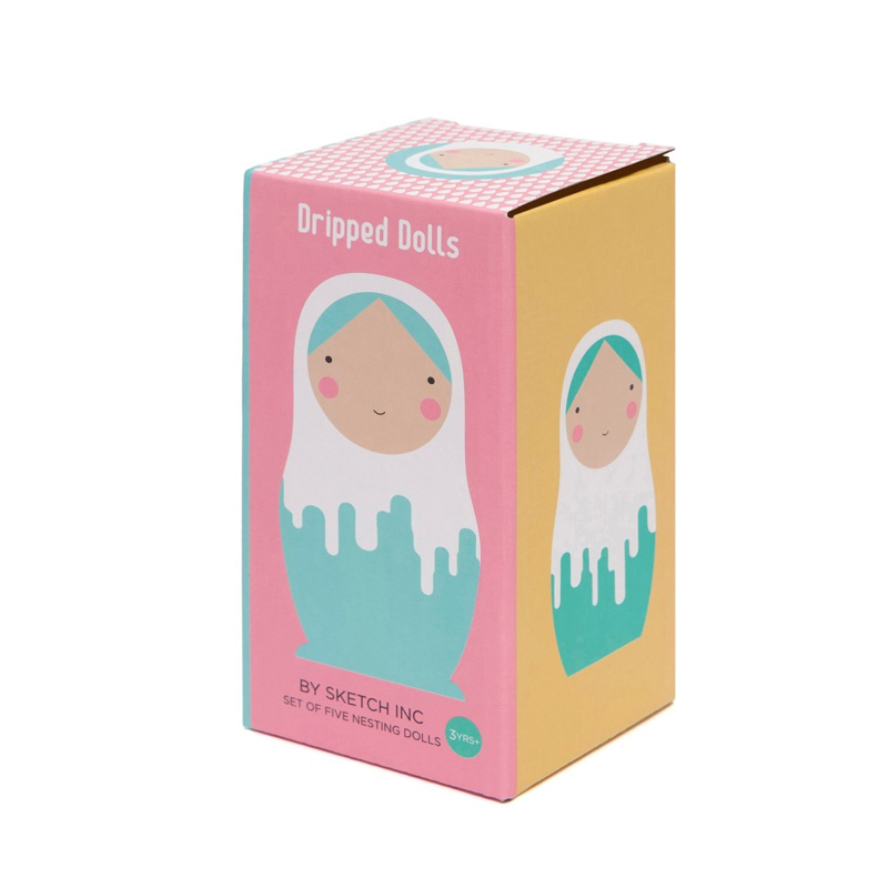 Ξύλινο Παιχνίδι Μπάμπουσκες (Σετ 5Τμχ) Petit Monkey Dripped Dolls Ptm-Nd6 Παιχνίδια Ξύλινα Spitishop