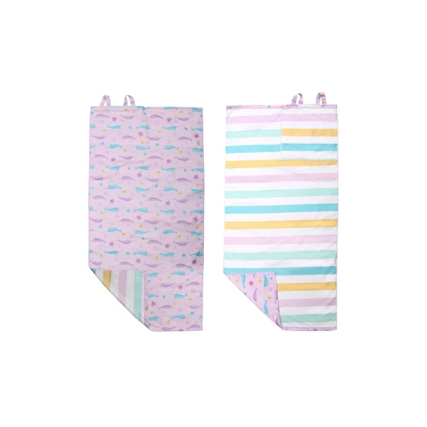 Παιδική Πετσέτα Θαλάσσης Microfiber 2 Όψεων (71x145) FlapjackKids Narwhal/Starfish