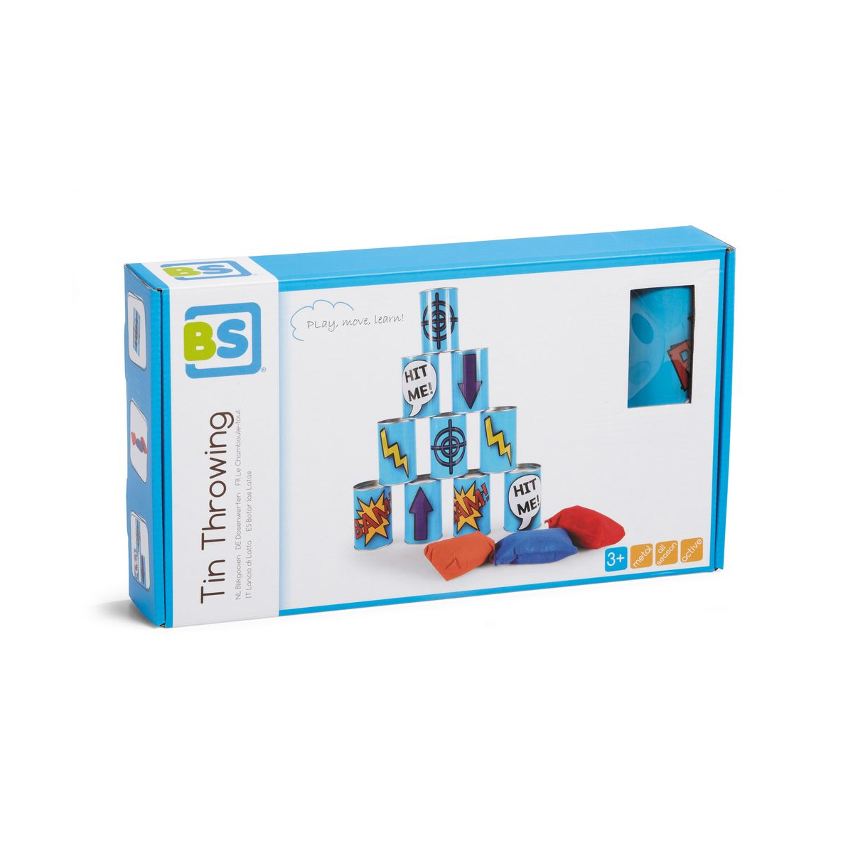 Παιχνίδι Στόχου Bs Toys Τενεκεδάκια Μπλε Παιχνίδια Αθλητικά - Εξωτερικού Χώρου Spitishop