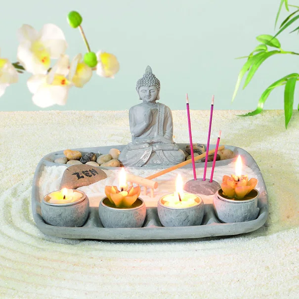 Διακοσμητικό Χώρου (23.4x23.2x13) A-S Zen Garden Gris 105206