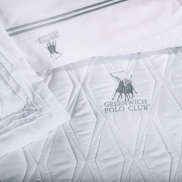 Κουβερλί Υπέρδιπλο (Σετ 220x240) Greenwich Polo Club Solid 2158 White