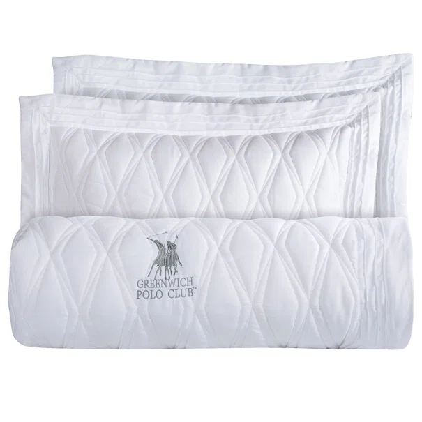 Κουβερλί Υπέρδιπλο (Σετ 220x240) Greenwich Polo Club Solid 2158 White