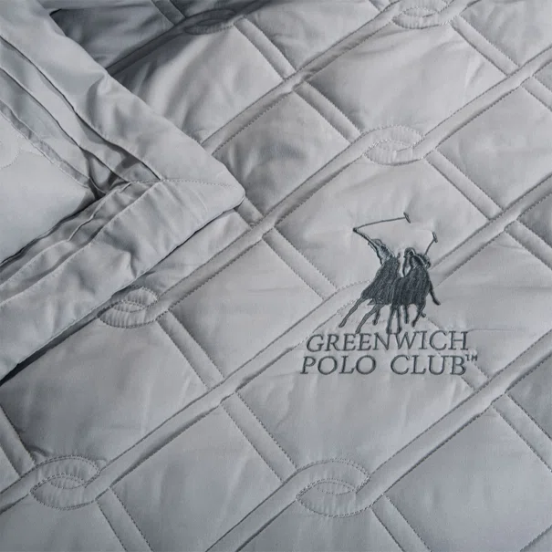 Κουβερλί Υπέρδιπλο (Σετ 220x240) Greenwich Polo Club 3D Solid 2163 Grey