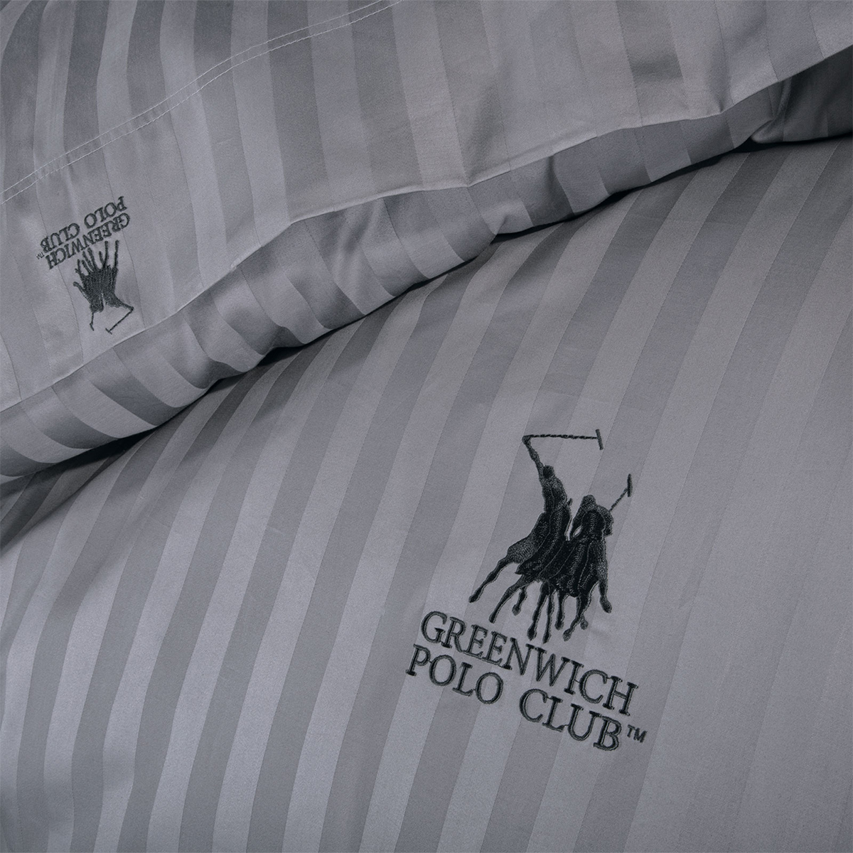 Σεντόνια King Size (Σετ) Greenwich Polo Club Premium 2152 Anthracite Λευκά Είδη Κρεβατοκάμαρας Σετ Βαμβακερά Spitishop