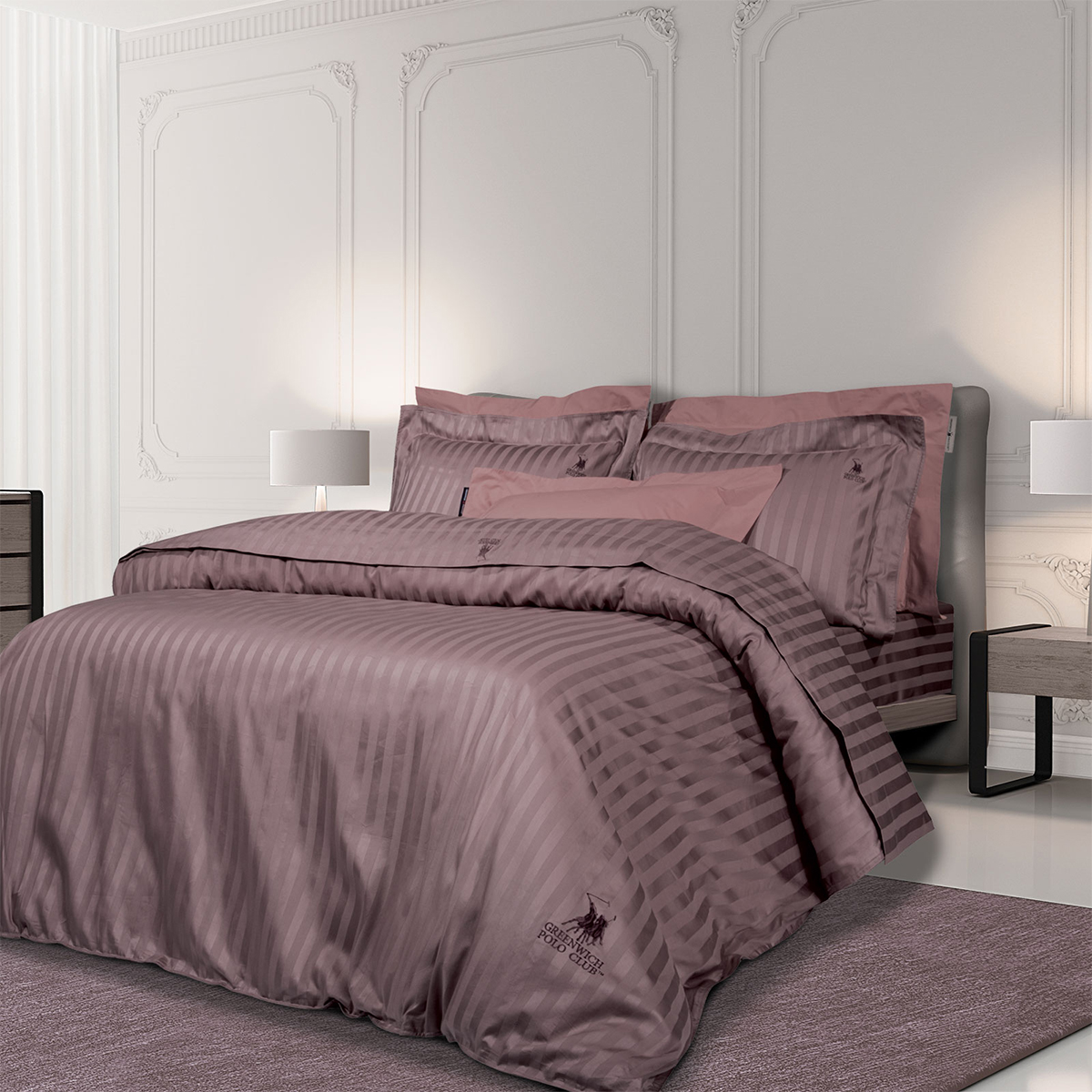 Παπλωματοθήκη Υπέρδιπλη (Σετ 220x240) Greenwich Polo Club Premium 2155 Bordeaux
